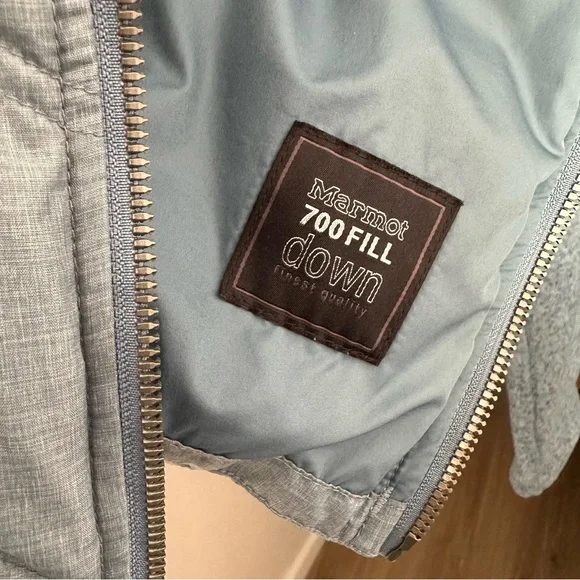 Marmot "Thea" Down and Sweater/Knit Fleece Insulated Jacket, Size S, Blue - Picture 4 of 7